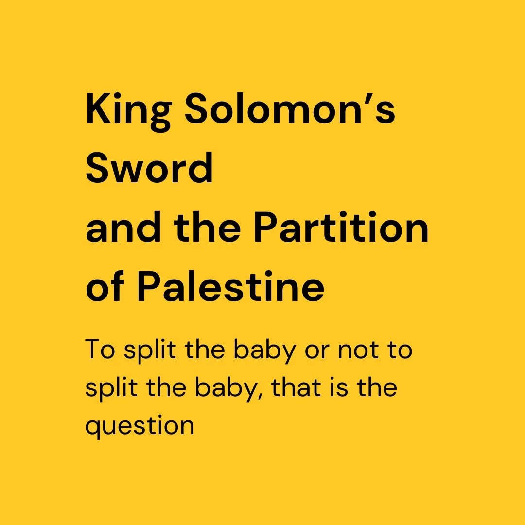 King Solomon taught me about the nature of love, connection, and wholeness, and it revealed the partition plan in a new light. 

It was never about who was willing to compromise, but who refused to divide.

Full article in bio.