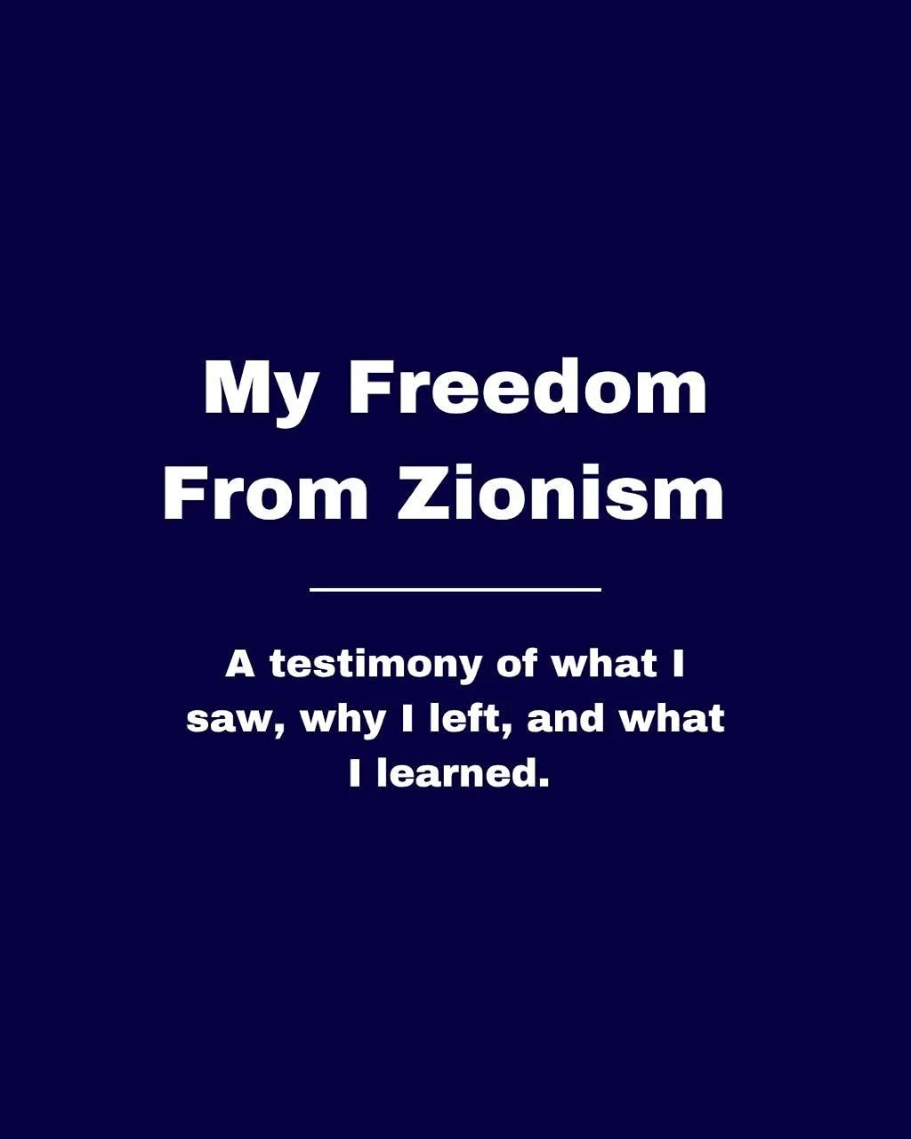 Sharing this isn&rsquo;t easy. If you told me a decade ago I&rsquo;d be writing about leaving the Zionist movement, I would have thought you were crazy. Then I started waking up, and I thought I was the crazy one. Turns out, the ideology was the craz