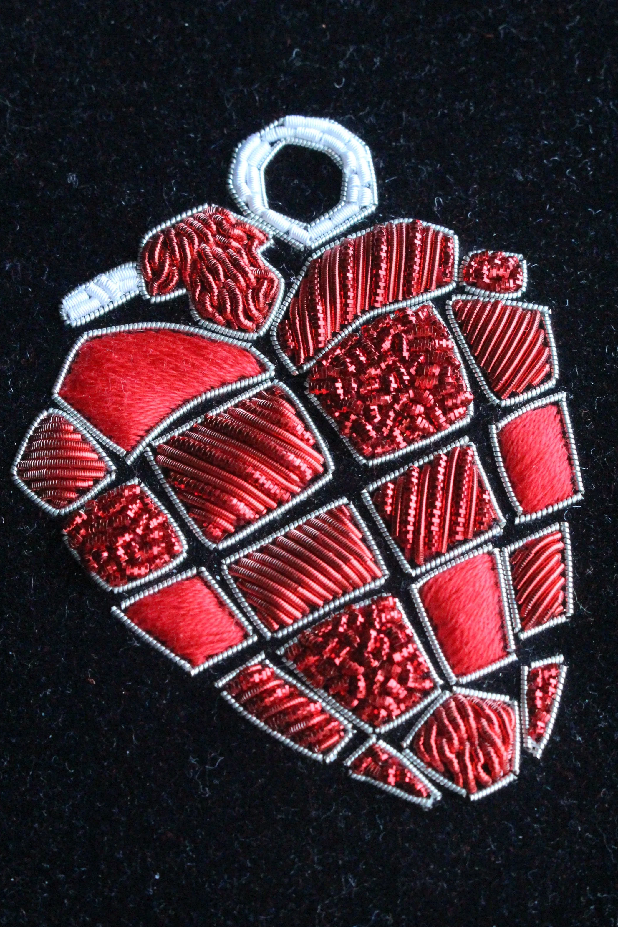 Goldwork brooch, Green Day 2024
