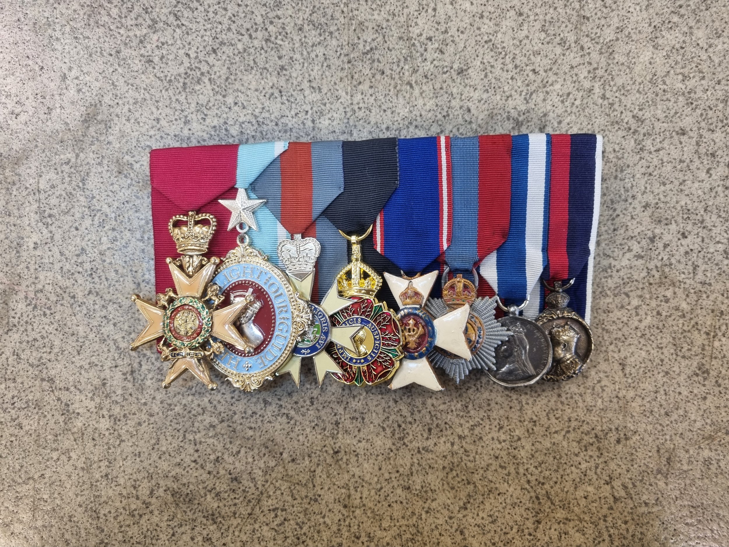 Court mounted medals for Tom Hollander in The King's Man, 2021