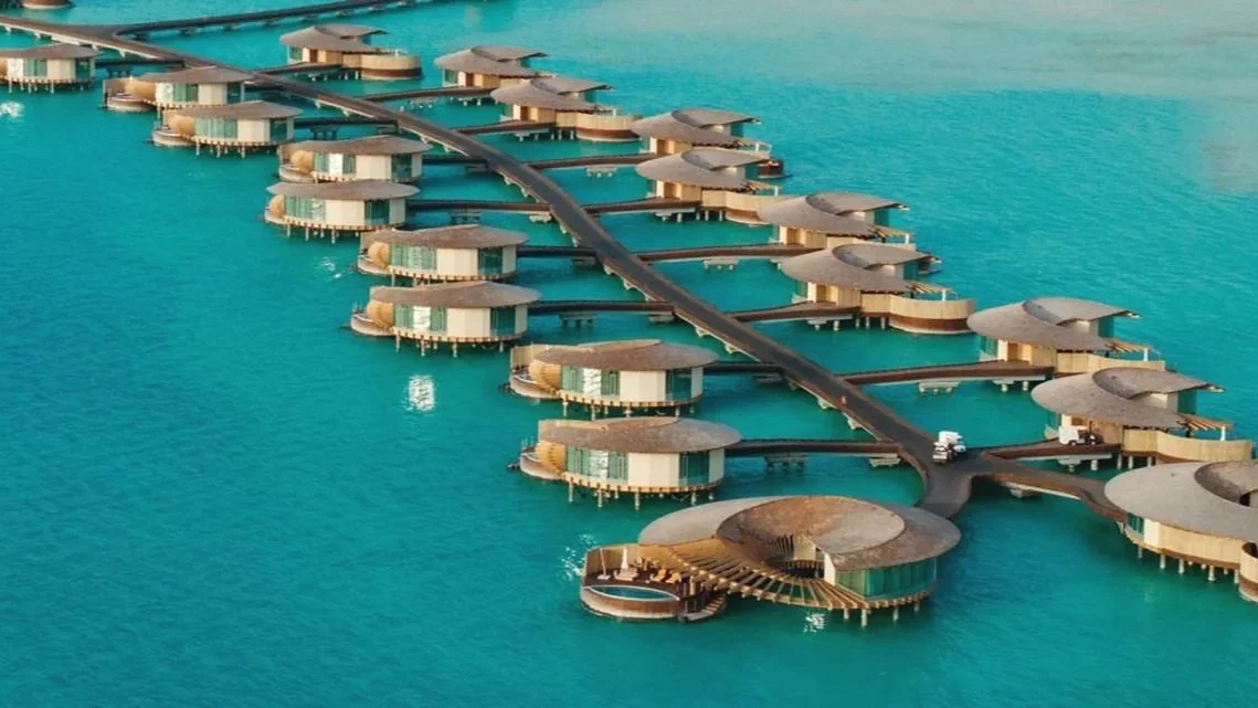 luxury overwater resort villas