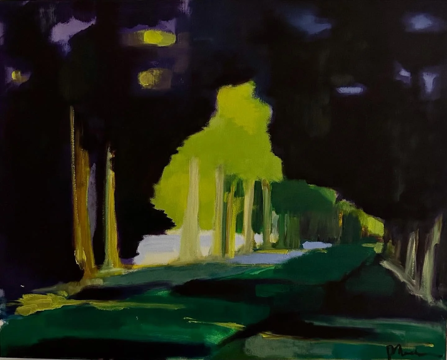 Further Lane #2; oil on canvas; 22&rdquo;H x 28&rdquo;W
