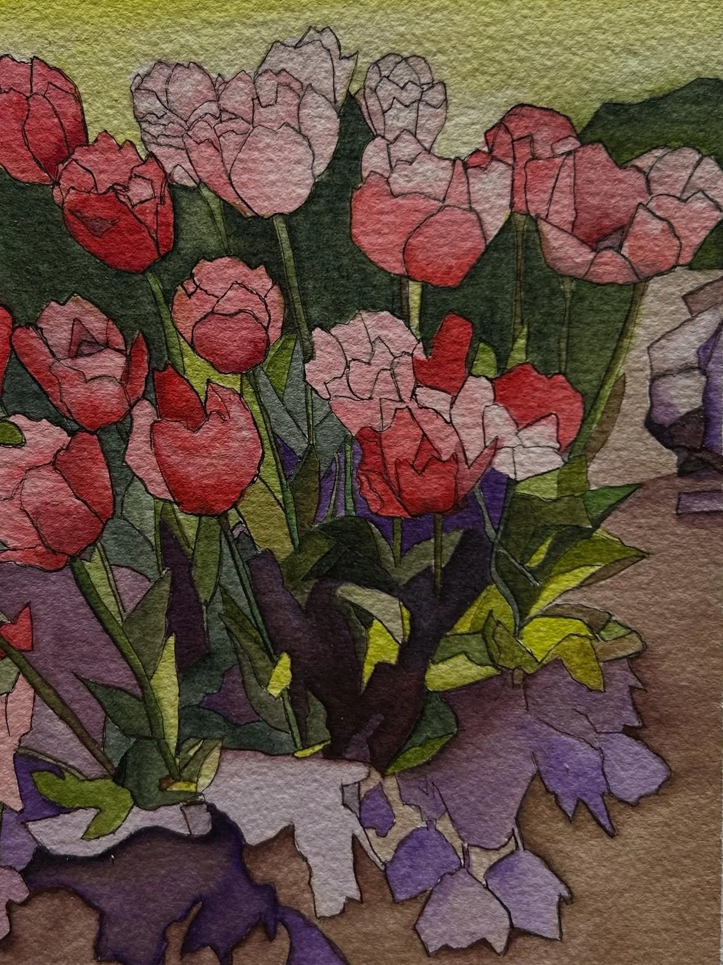 Red Lips; watercolor on paper;  15 1/4&rdquo; H x 11 1/2&rdquo;W;