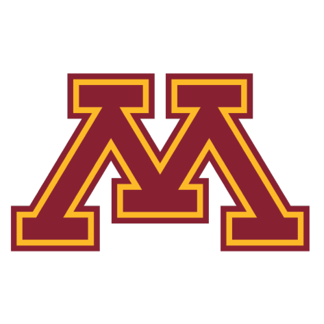 University of Minnesota logo with a maroon and gold letter M on a black background.