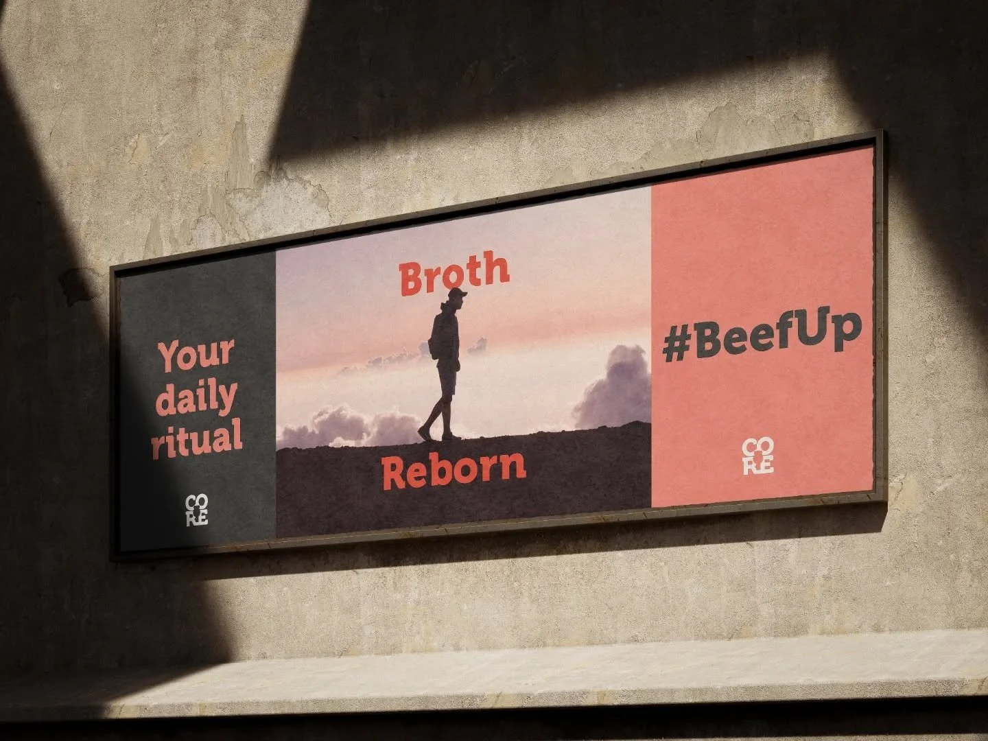 Getting way ahead of myself here as I mock up a poster series for my Bovril rebrand which is yet to be signed off 👀🫥... 

(CORE = Bovril)