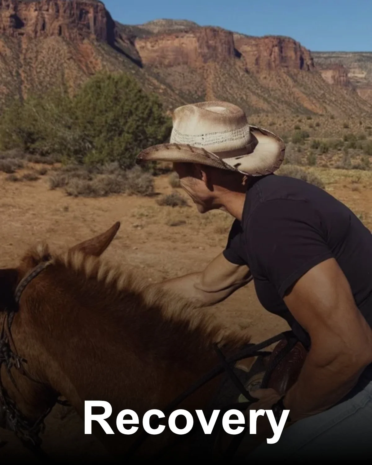 James Reeman riding a horse.