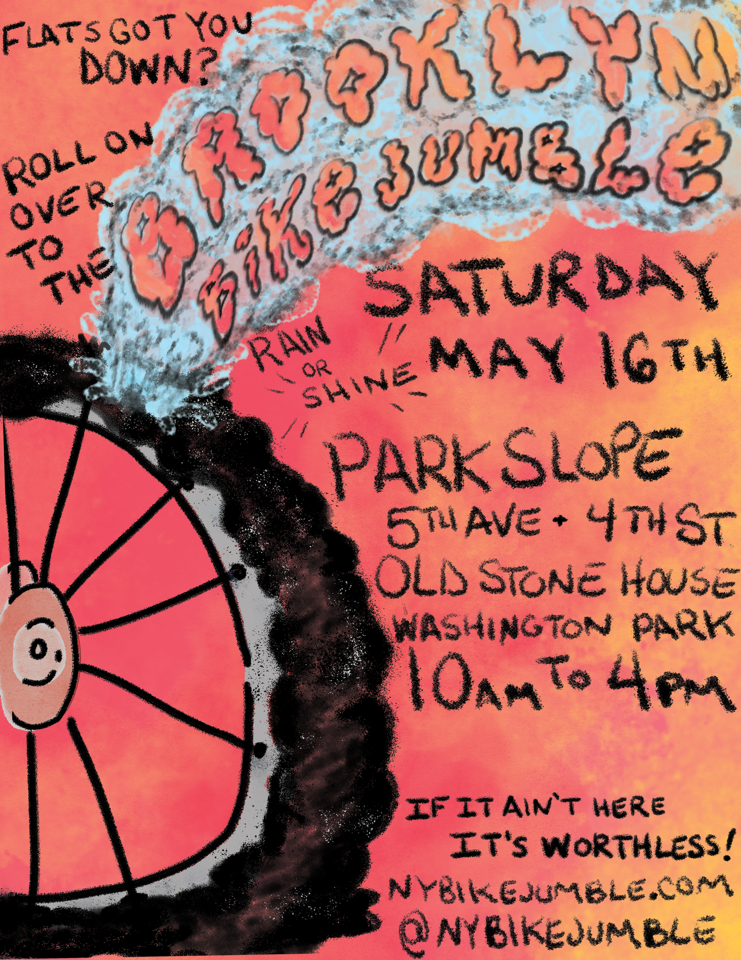 New merch and products at ny bike jumble - may 16th!