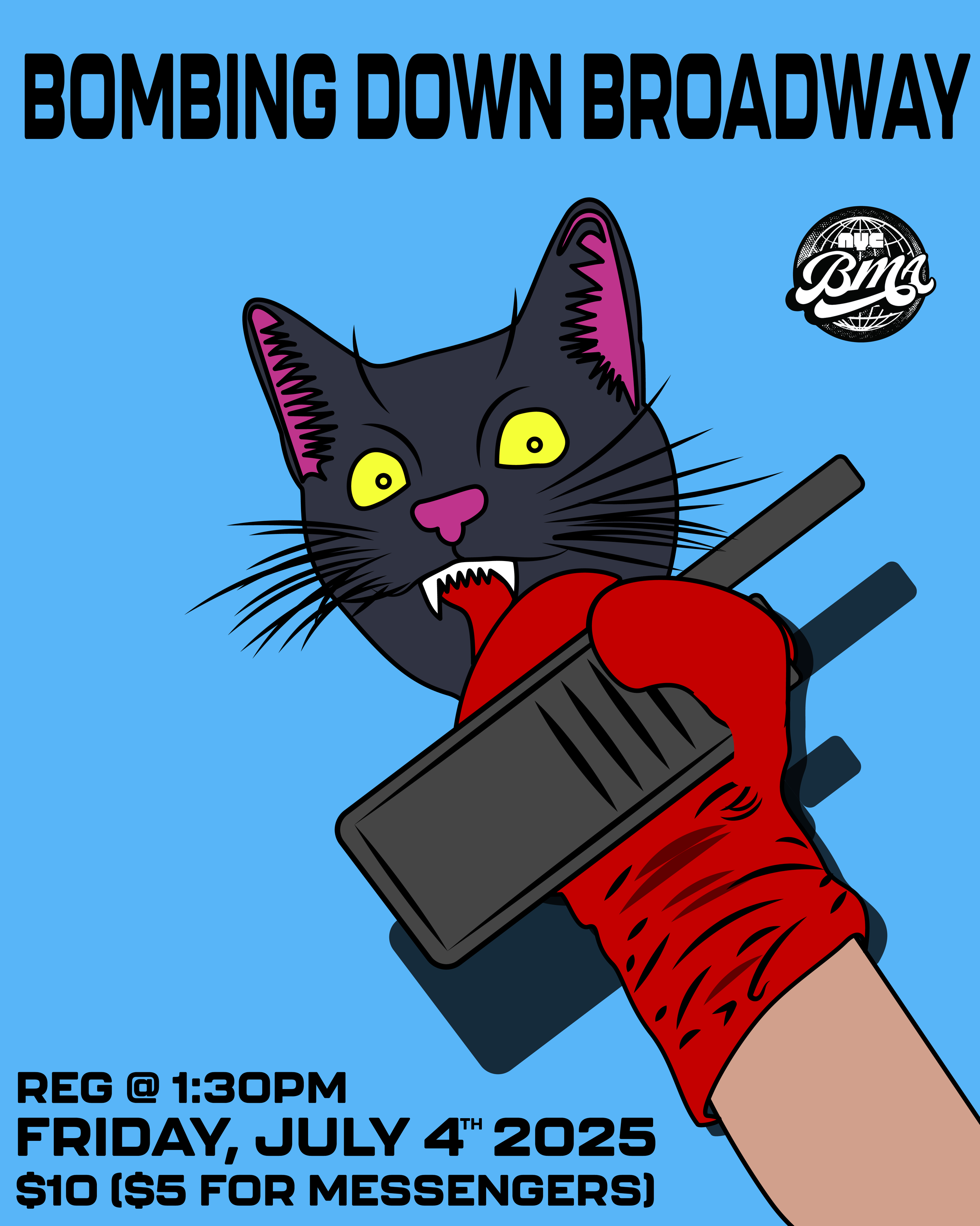 Bombing Down Broadway 2025 print