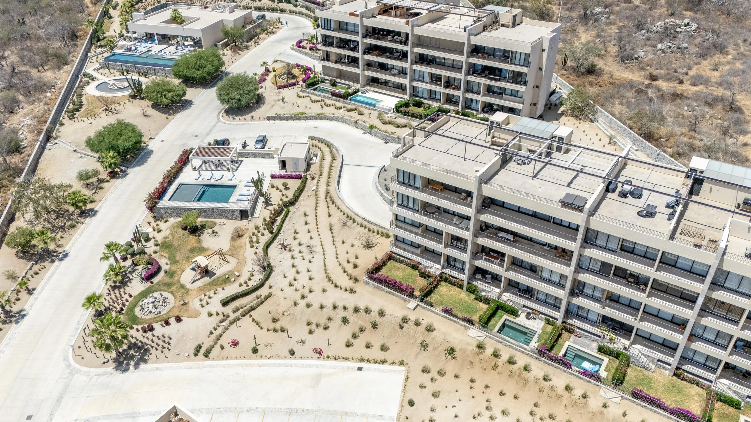 drone aerial photo of vacation property in los cabos