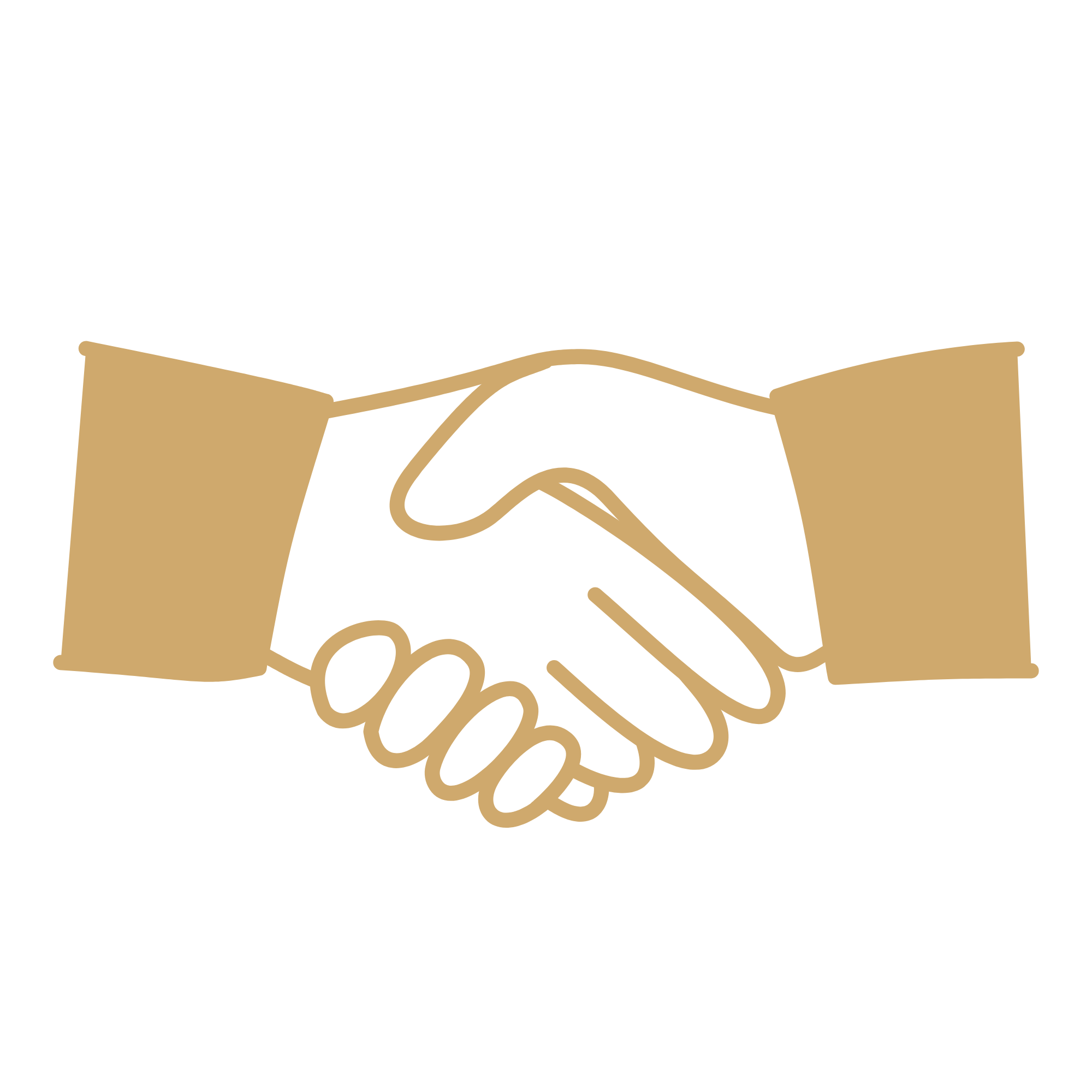 Illustration of two hands shaking in front of a white background, symbolizing agreement or partnership.