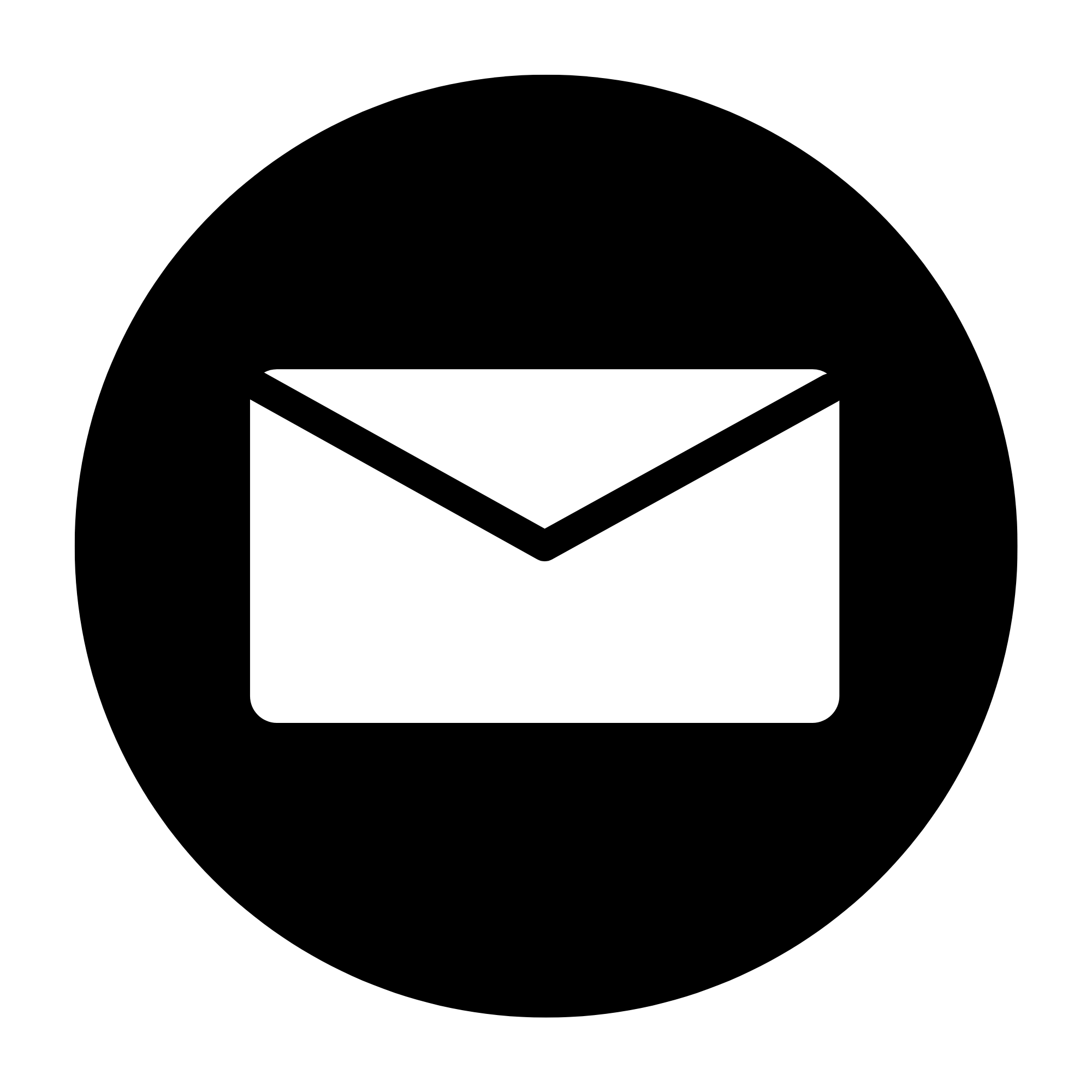 Black and white icon of a food delivery box with a arrow pointing downward.