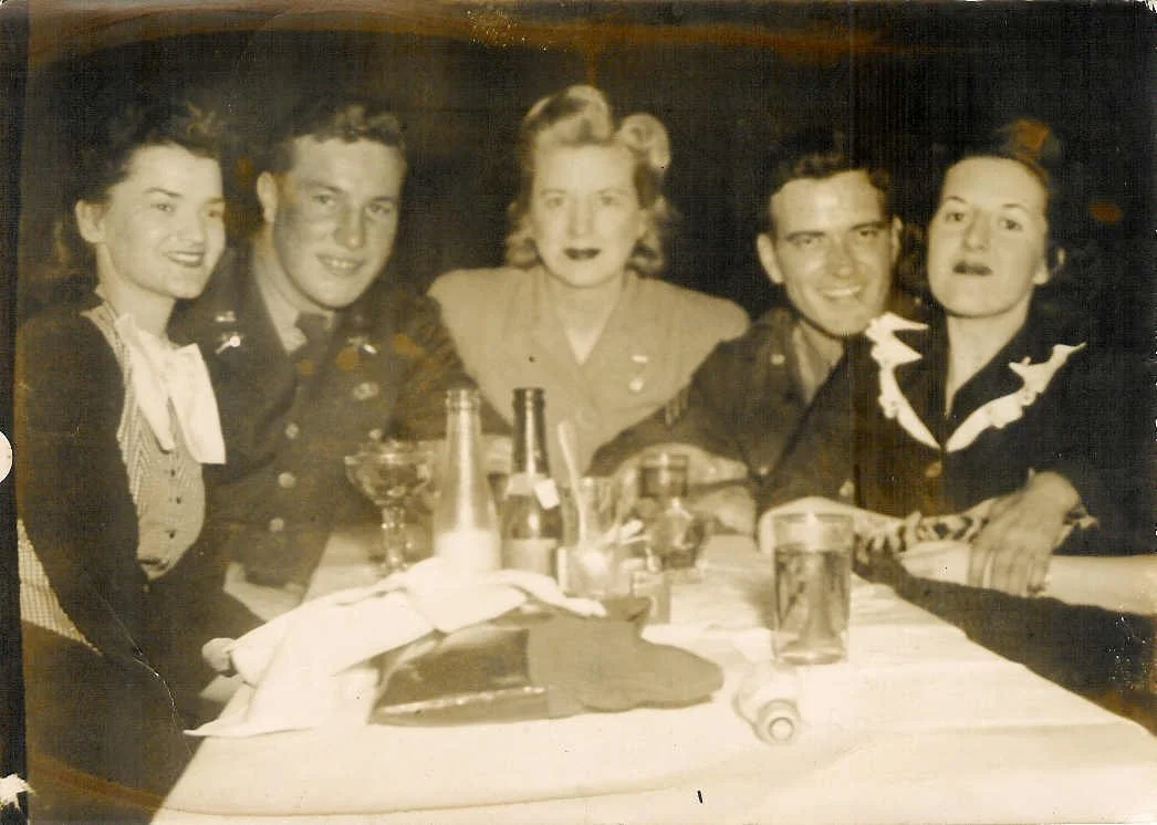 LaVerne & Bob Burns-Mary (Siegel) Burns-Bob & Agnes Hawley 1942.jpg