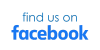 Find us on Facebook logo with text