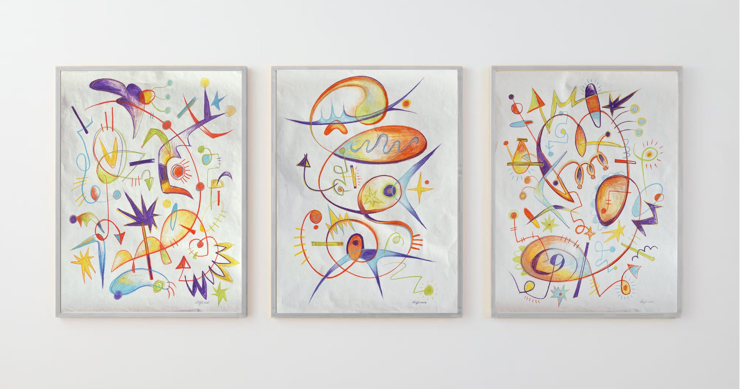 space 2.0, space 2.1, space 2.2
• 18"x24" each
• pastel on paper