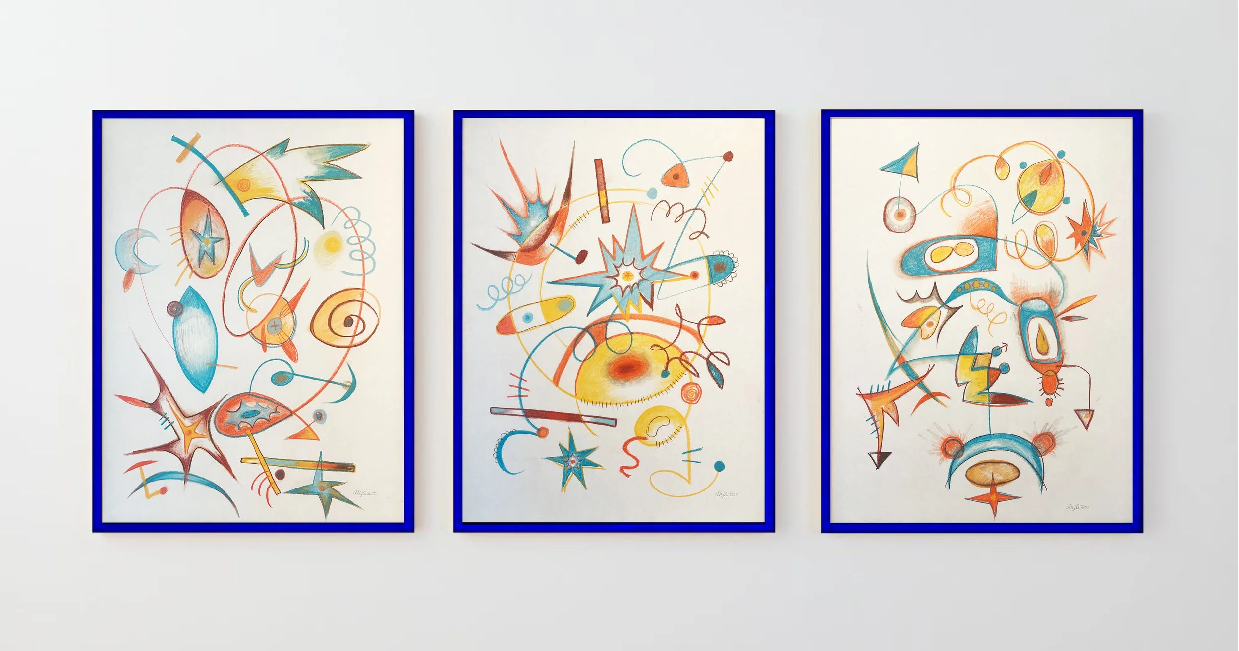 space 1.0, space 1.1, space 1.2
• 18"x24" each
• pastel on paper