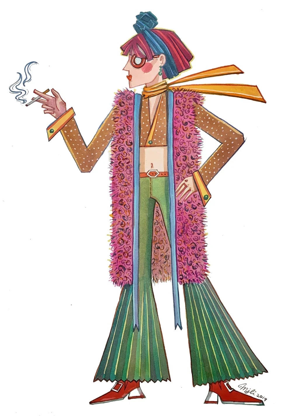 alter ego
• 11" x 17"
• watercolor and ink on hot press cotton rag