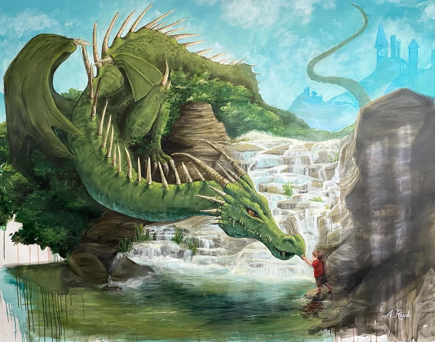 wall mural for 'this is a film about my mother'
• 144" x 120"
• house paint, acrylic on raw cotton canvas