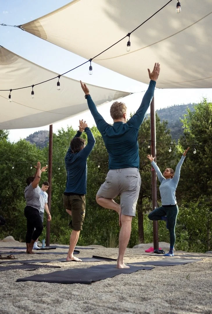 Outdoor yoga session for mission-driven organizations in Las Vegas – trauma-informed wellness program by ALIGN Agency