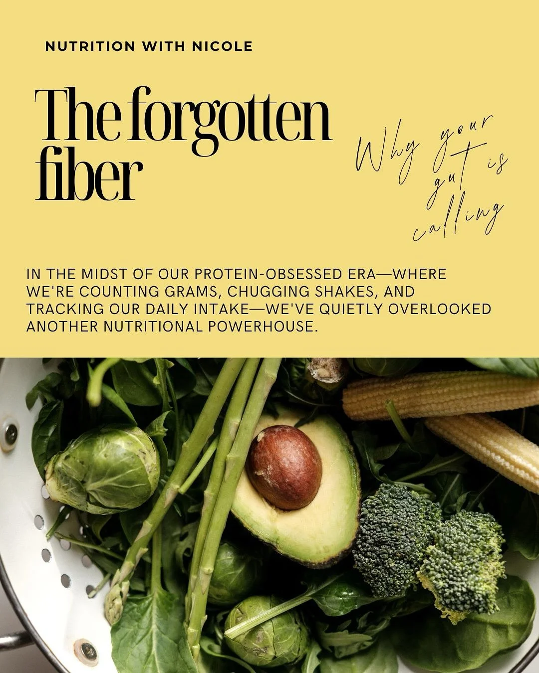 In the midst of our protein-obsessed era&mdash;where we&rsquo;re counting grams, chugging shakes, and meticulously tracking our daily intake&mdash;we&rsquo;ve quietly overlooked another nutritional powerhouse: fiber. 🌾

While protein has dominated t