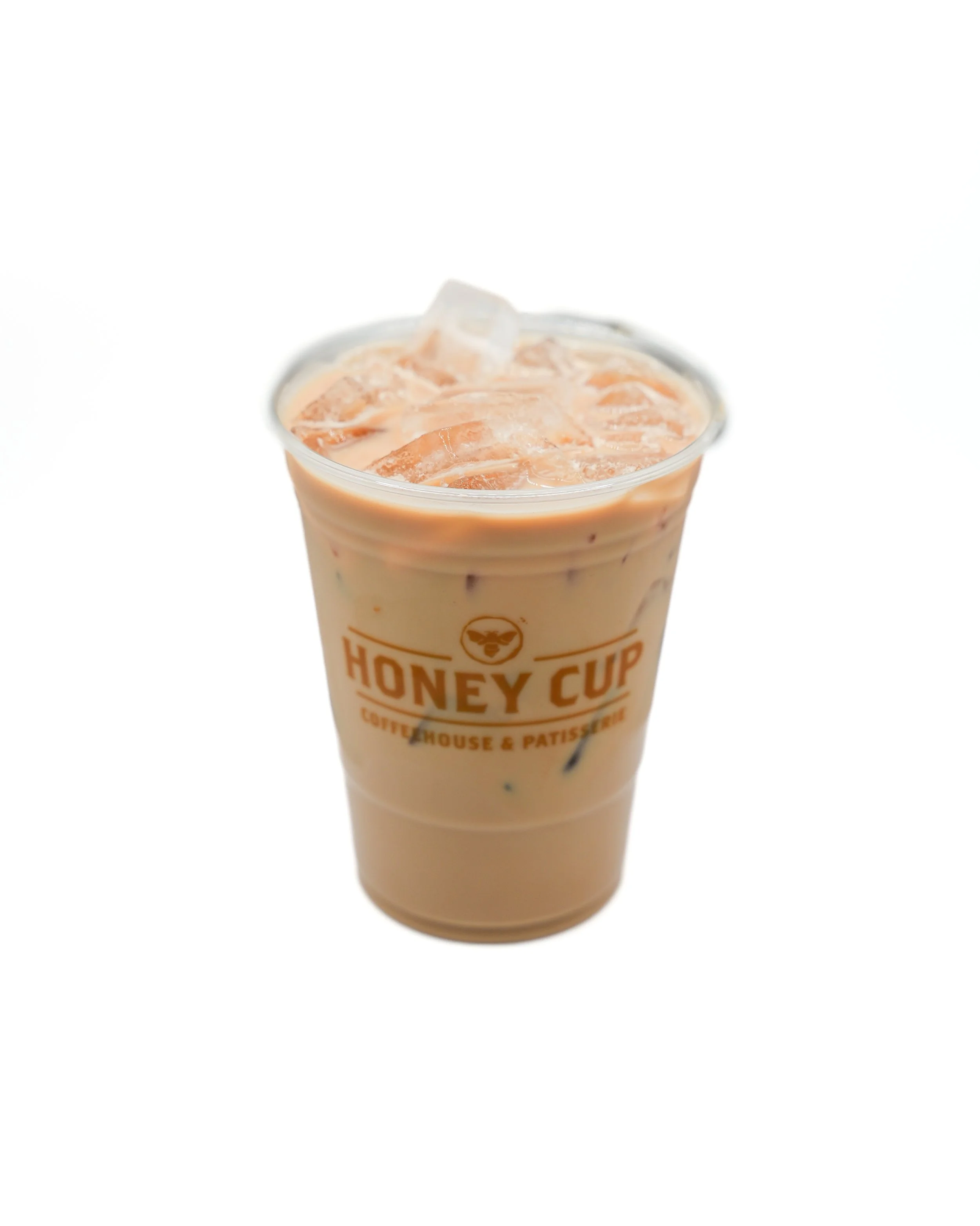 Iced Latte Honey Cup Coffeehouse Smooth, bold espresso poured over ice and blended with perfectly chilled milk