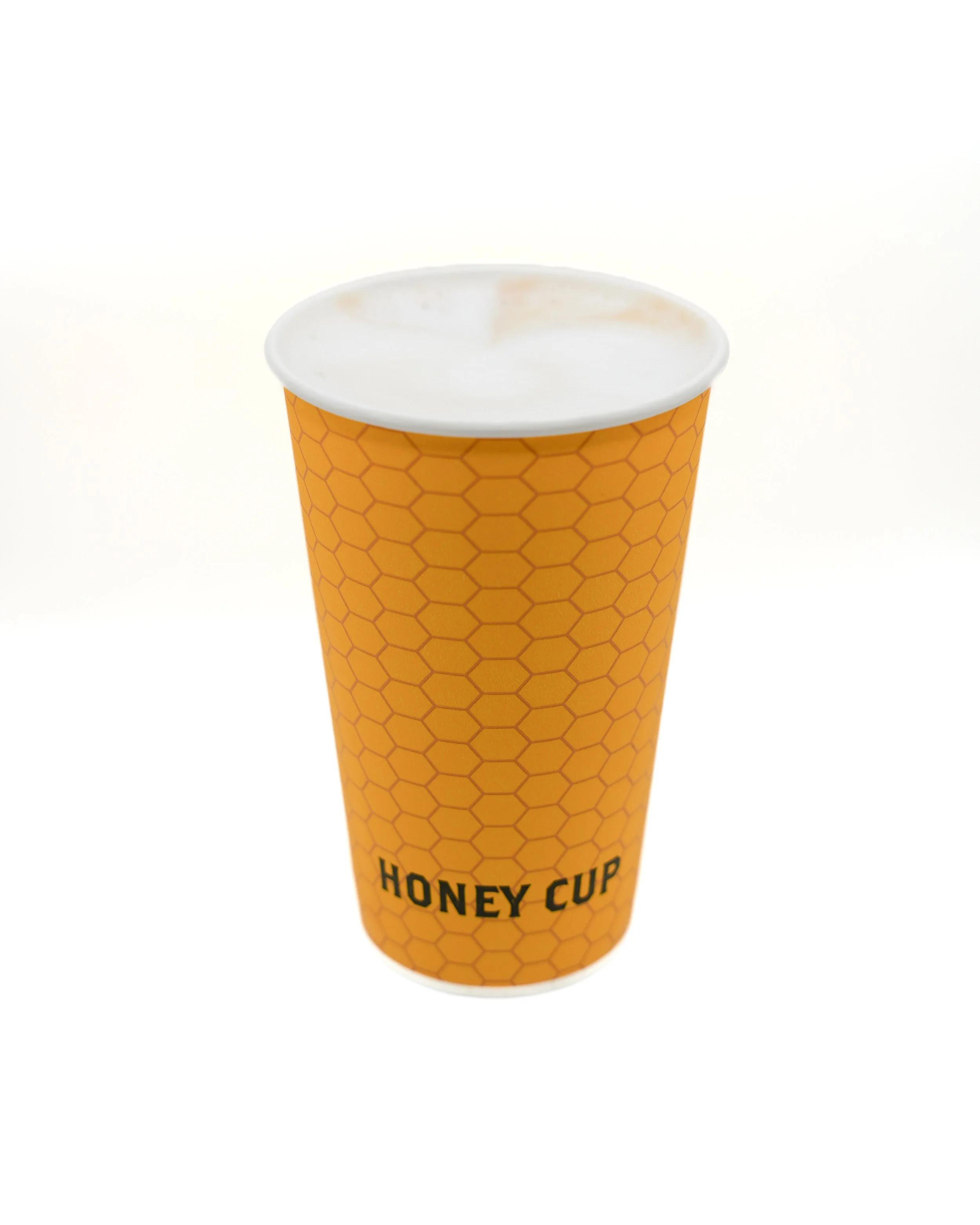 Cappuccino Honey Cup Coffeehouse A timeless classic made with rich espresso, velvety steamed milk, and a cloud of perfectly textured foam