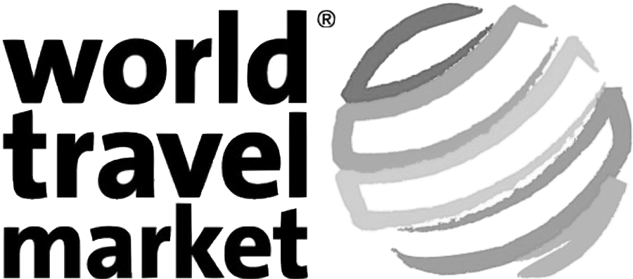 World Travel Market logo with stylized globe icon