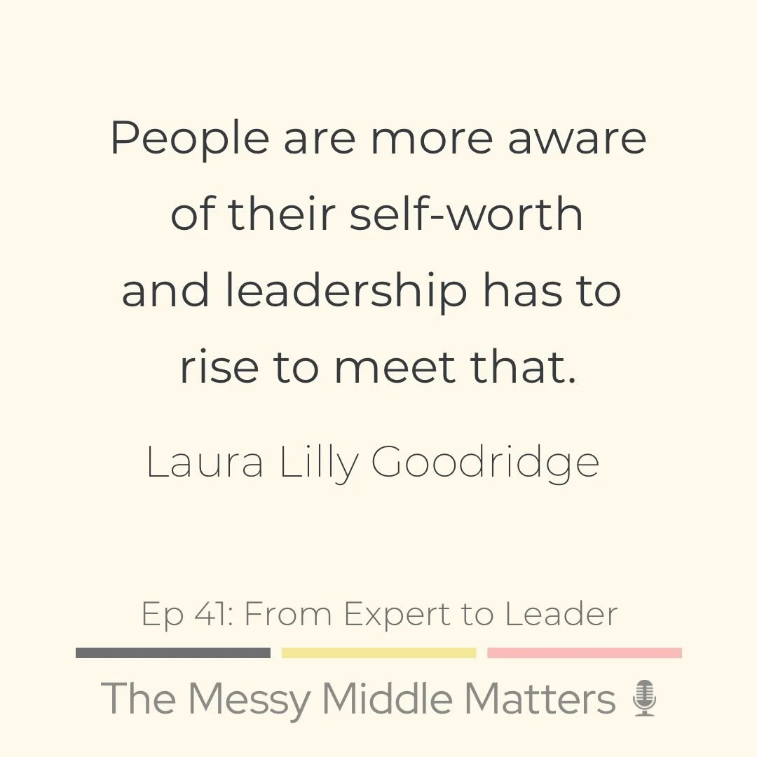 Stepping into leadership isn&rsquo;t a promotion. It&rsquo;s a transition.  And for most new managers, it&rsquo;s one they&rsquo;re wildly underprepared for. 

This week on The Messy Middle Matters, Laura Lillie Goodridge and Indra Klavins get real a