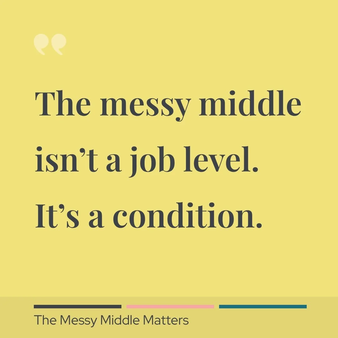 The messy middle isn&rsquo;t a layer. It&rsquo;s what shows up when ambiguity, ownership, and decision-making don&rsquo;t have a clear home.

So the work lands&hellip; somewhere. Usually on people.

#themessymiddle #themessymiddlematters