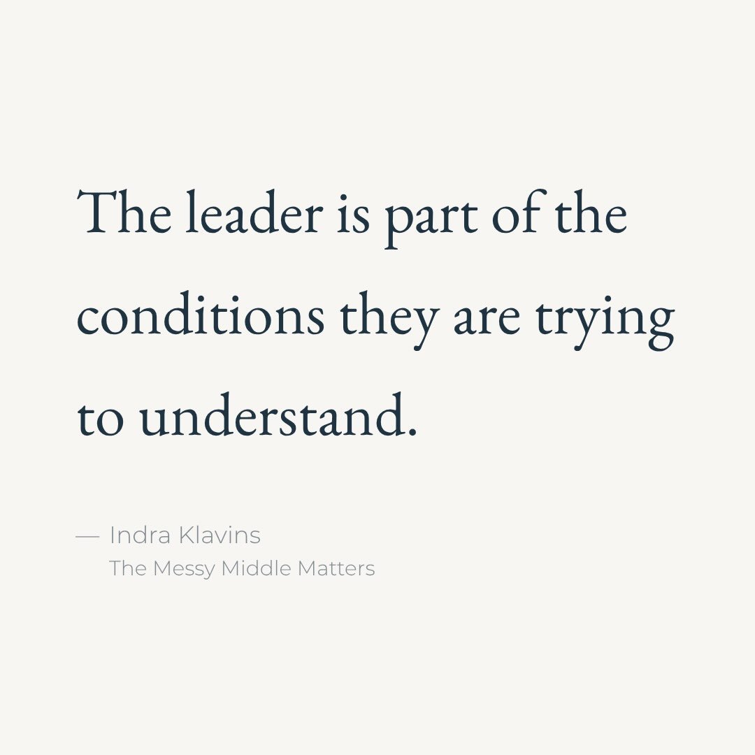When leaders are trying to understand their organization or team, it&rsquo;s easy to observe as though they&rsquo;re standing outside the system. But they&rsquo;re not.

What they&rsquo;re observing is the organization under their leadership.

How ar