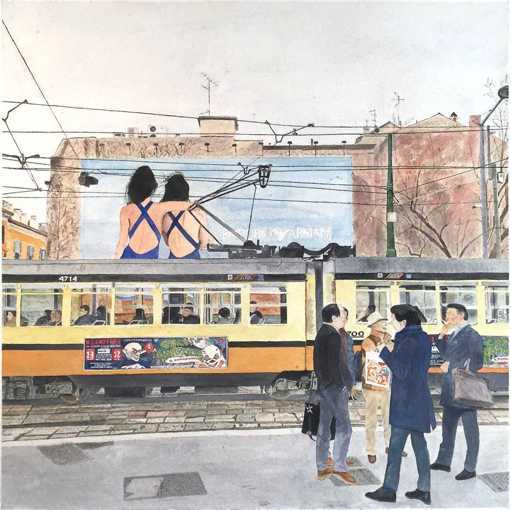 Cinesi fumanti, 2015 – 40 x 40 cm