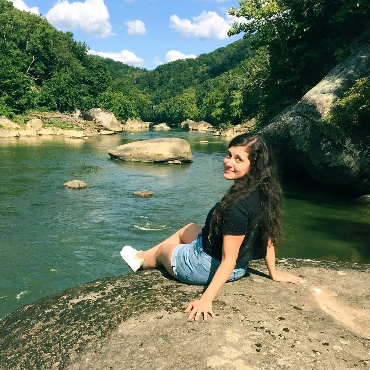 A portrait of Chelsea in nature