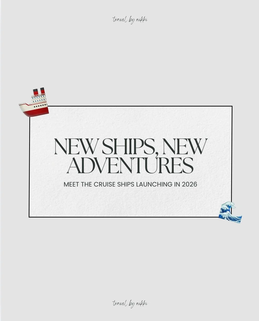 A new wave of cruise ships is arriving in 2026! ✨🚢

From massive ocean liners to intimate luxury yachts, the next generation of ships is bringing bigger thrills, better amenities, and unforgettable adventures at sea. Think floating resorts packed wi