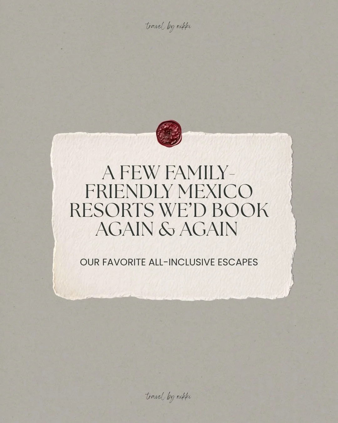 Mexico has a ton of family-friendly all-inclusive resorts - and it can honestly feel a little overwhelming trying to decide which one is the best fit. 

So here are just a few of our favorites. From water parks and kids&rsquo; clubs to beautiful beac