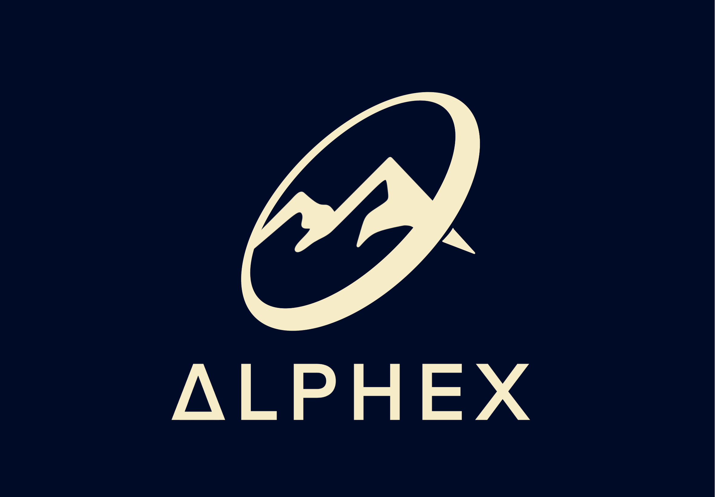 Alphex Logo with stylized mountain icon inside an oval.