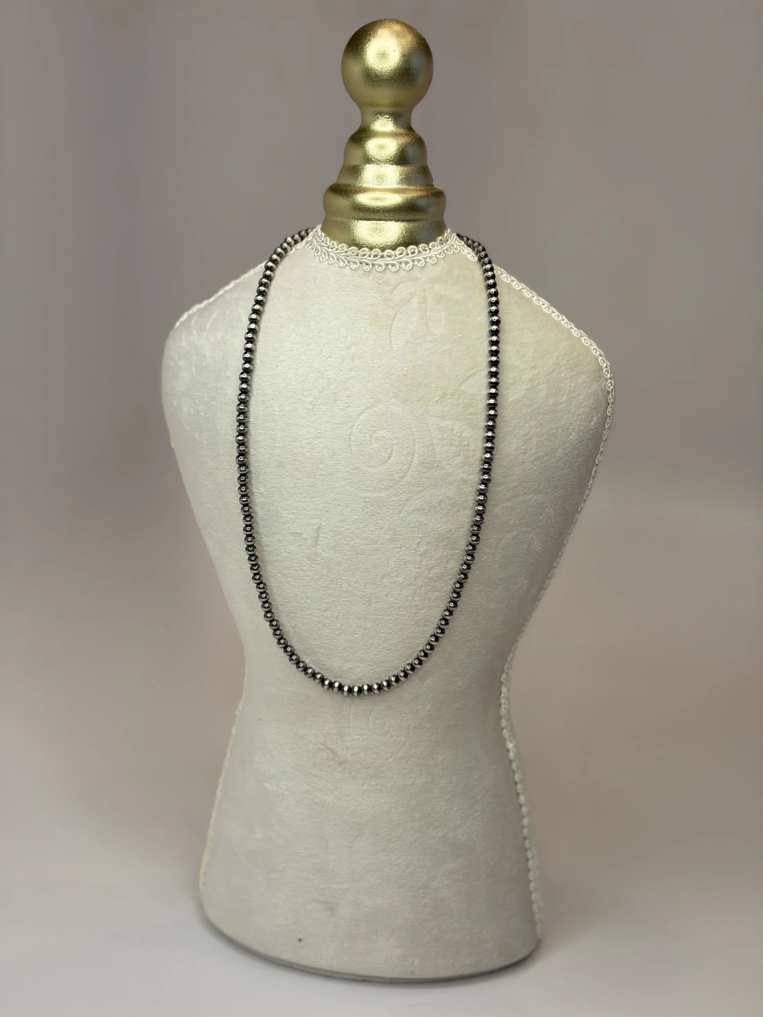 Sterling Silver 18" 4mm Bead Necklace