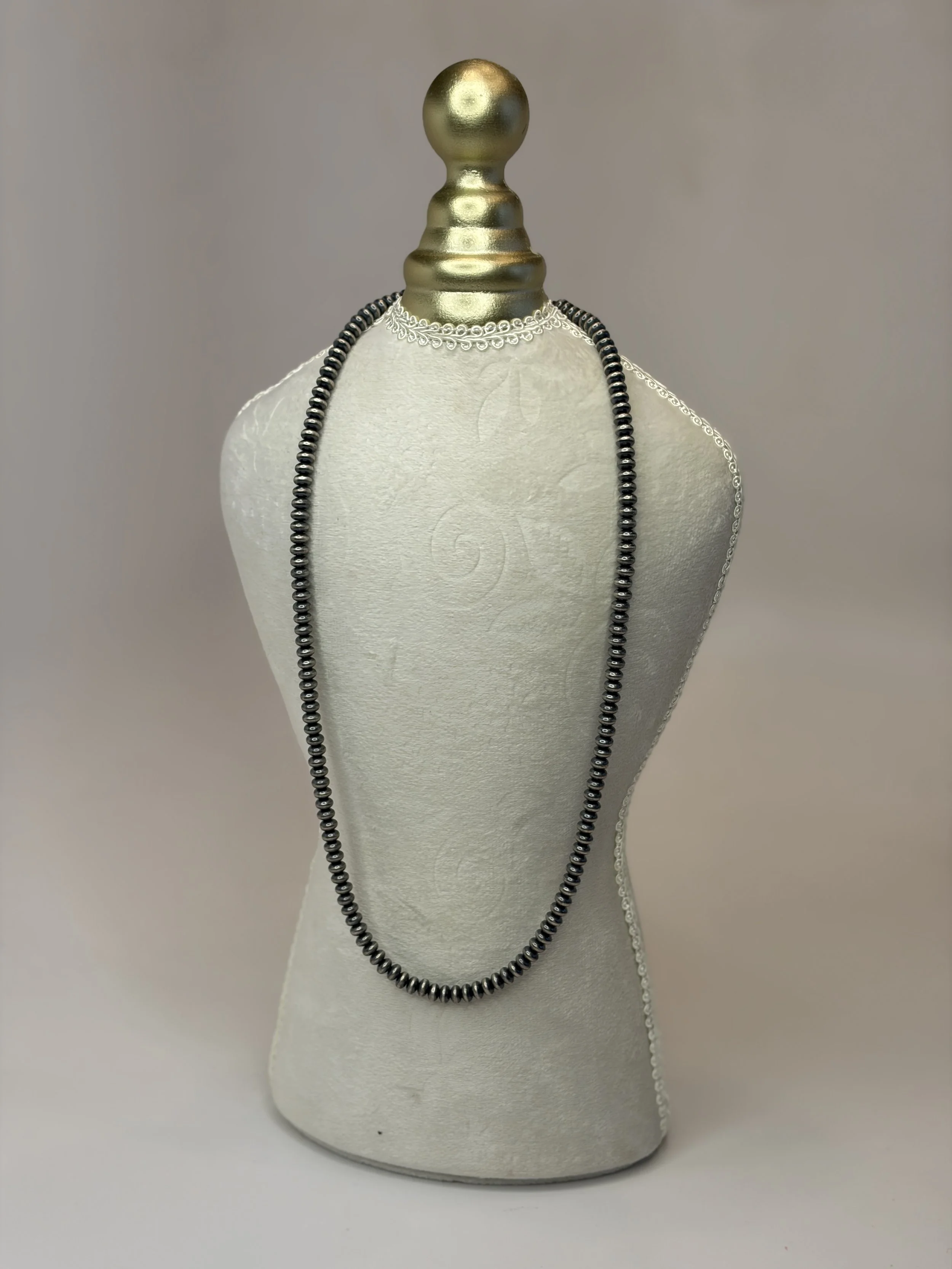 Sterling Silver 22" 5.5mm Saucer Beads