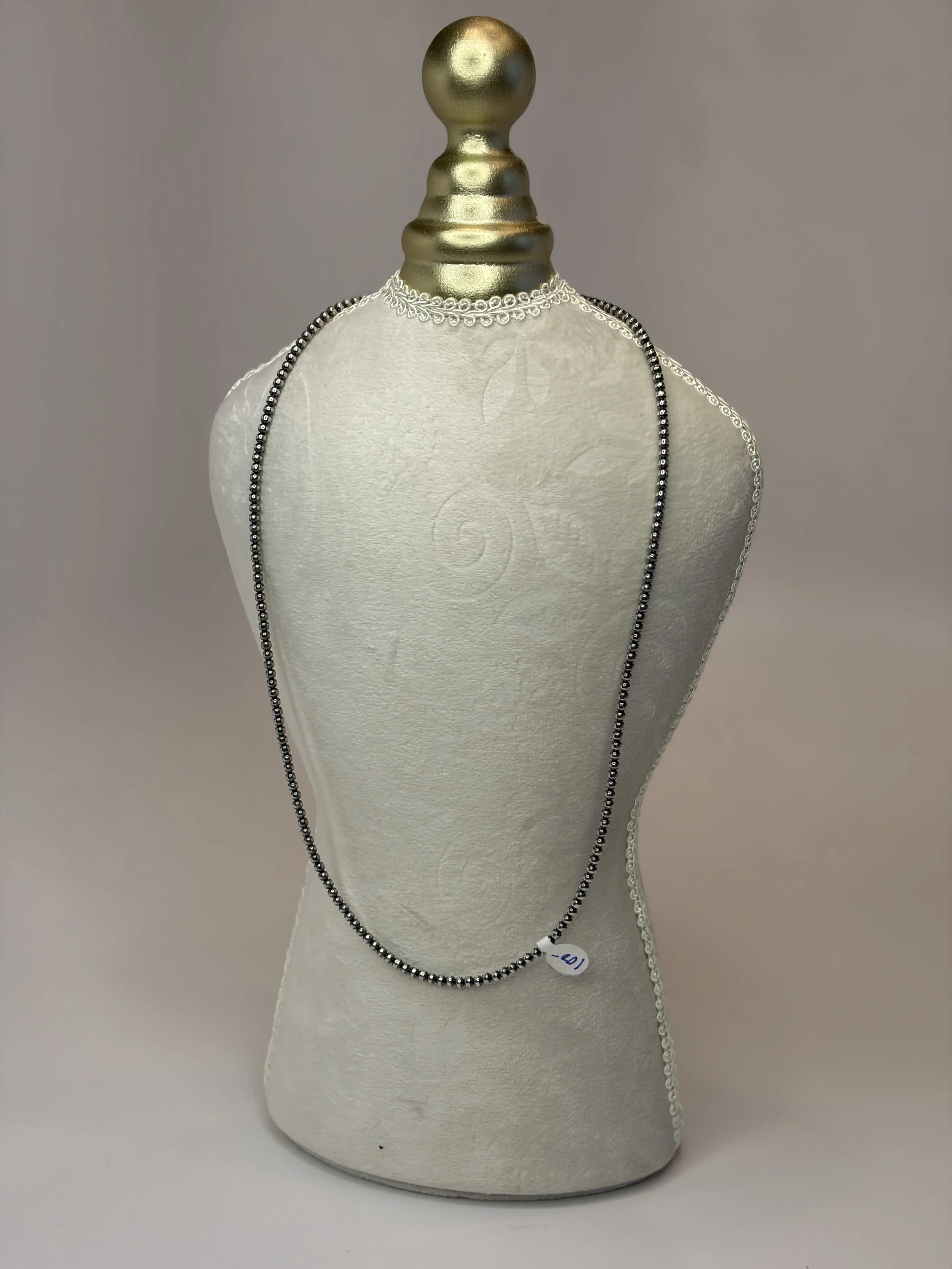 Sterling Silver 22" 3mm Bead Necklace