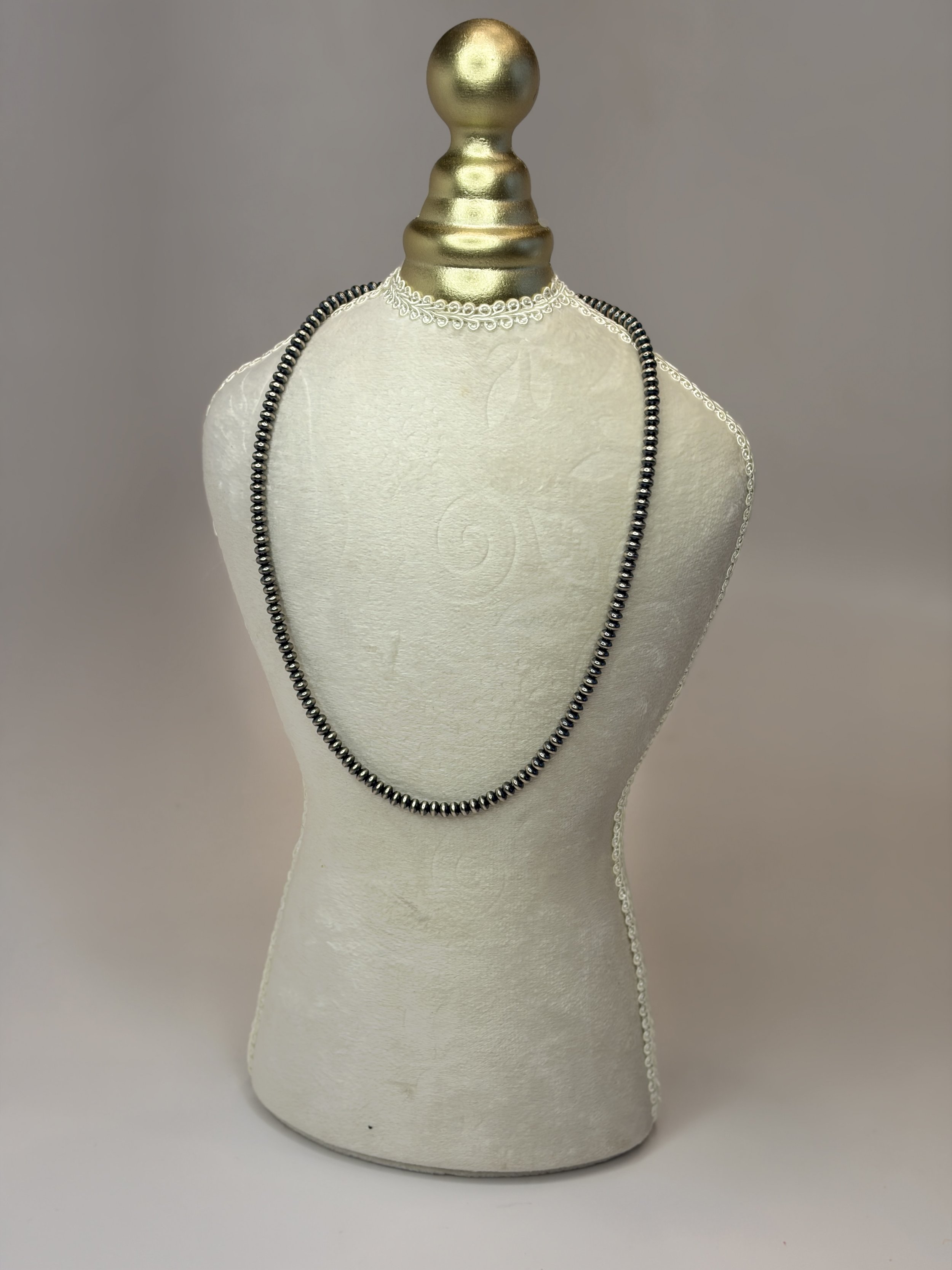 Sterling Silver 18" 4.5mm Saucer Bead
