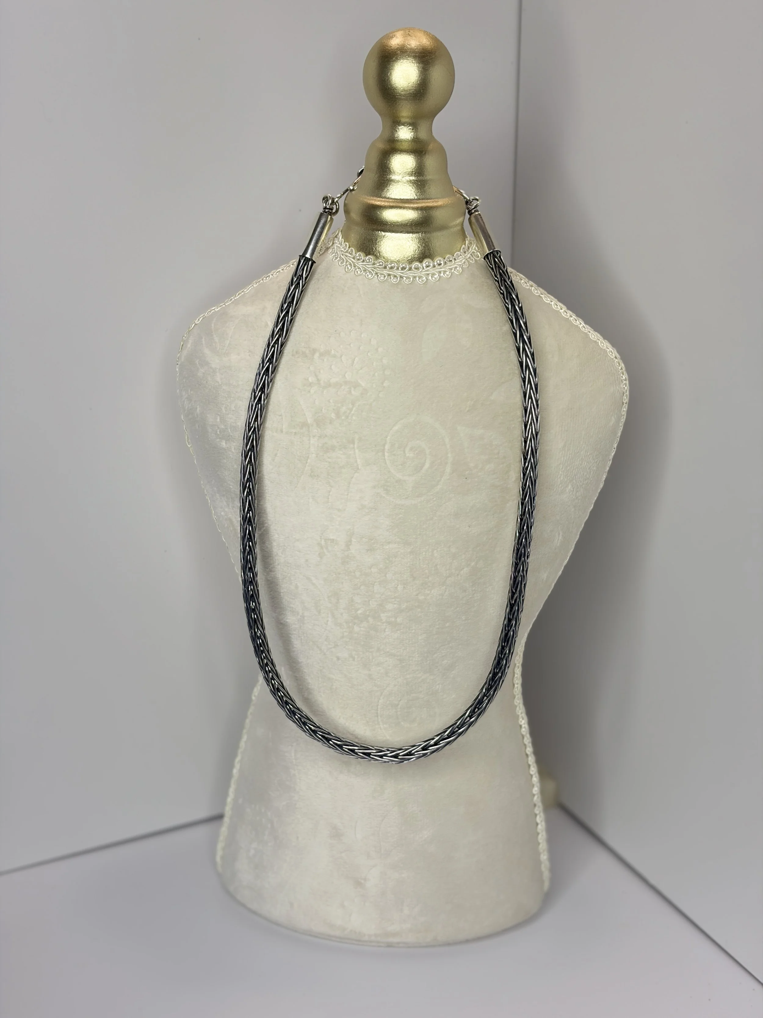 Woven Silver Story Necklace