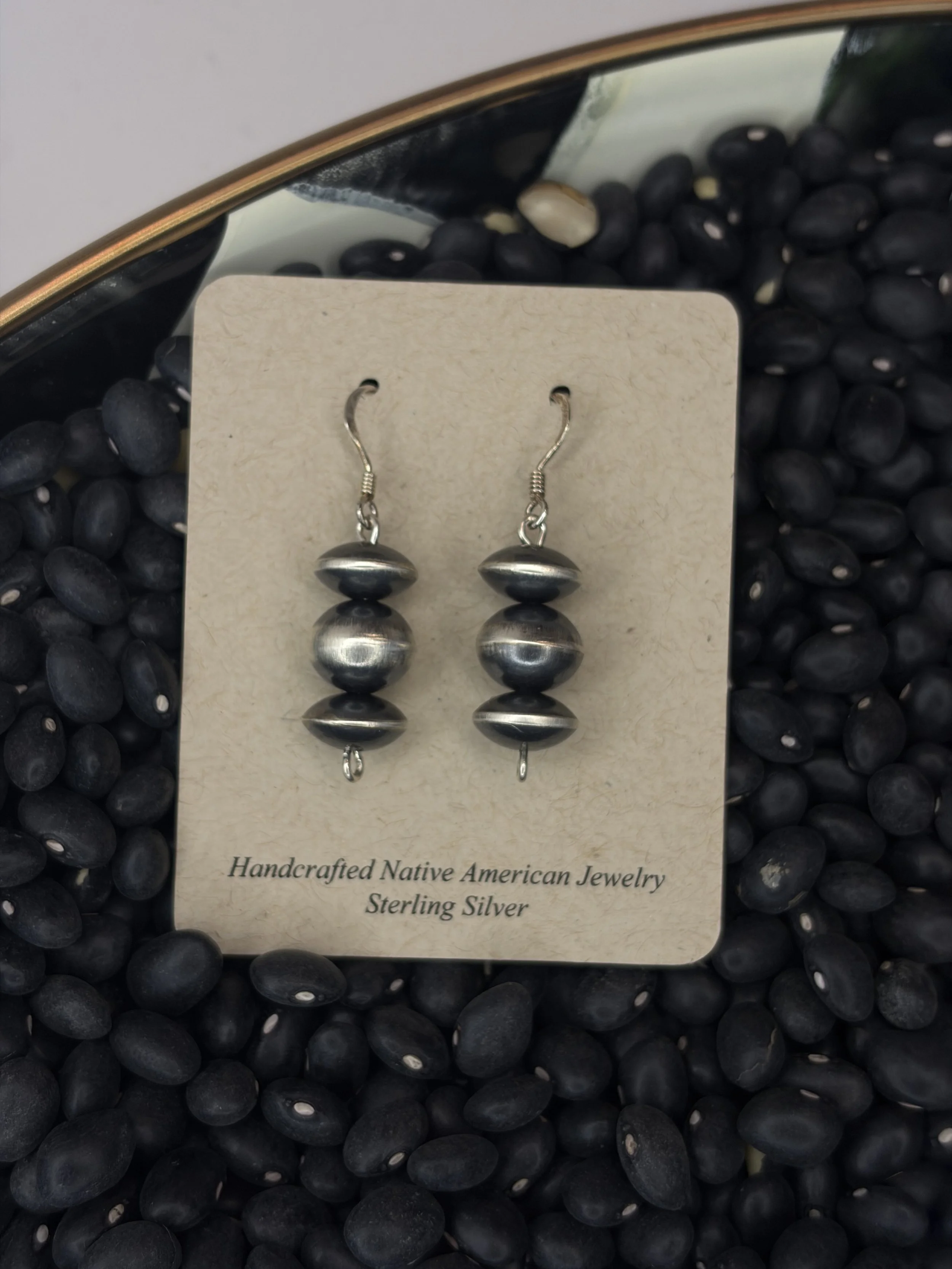 Navajo Sterling Pearl Earrings