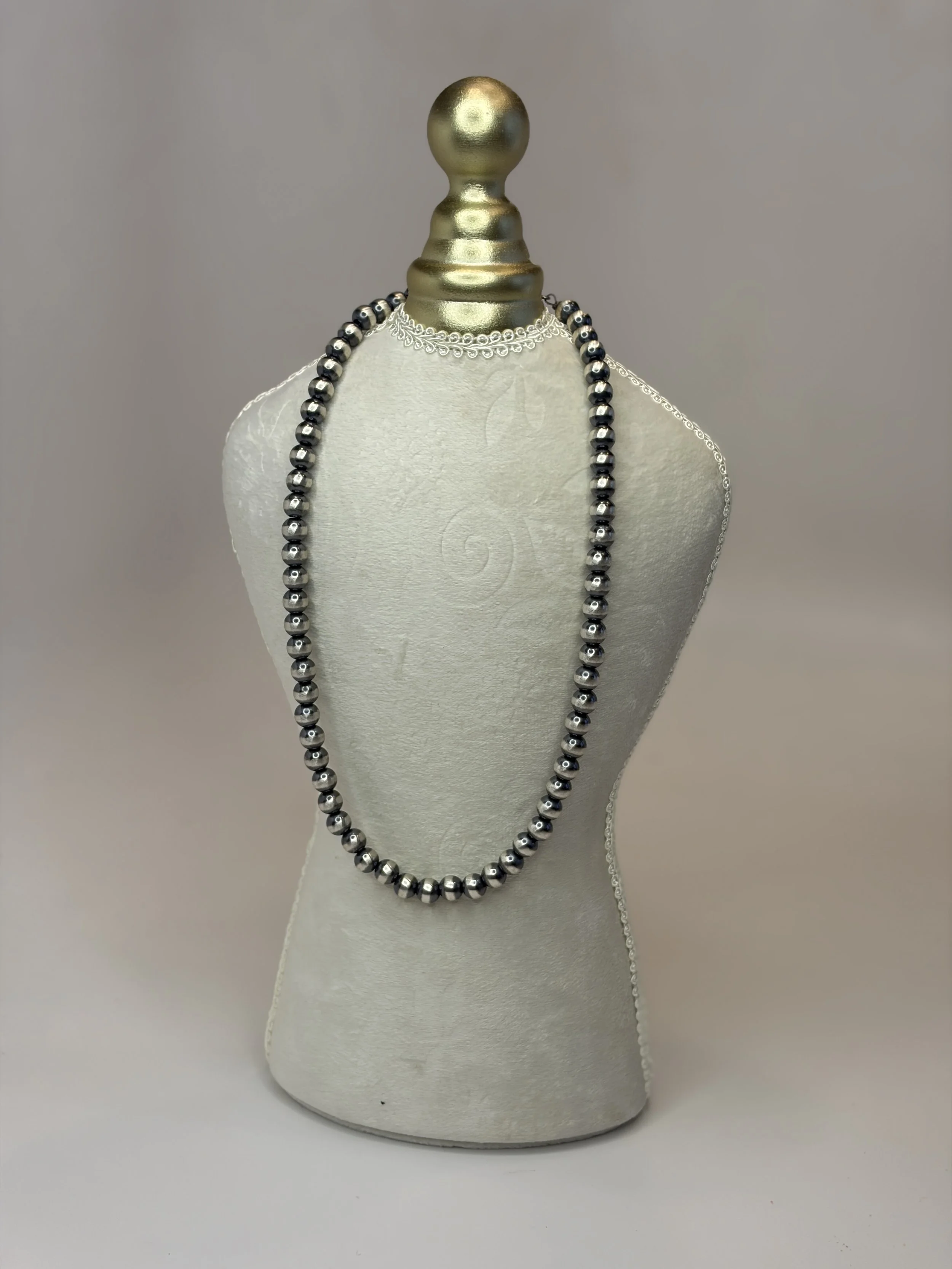 Sterling Silver 20" 8mm Bead Necklace