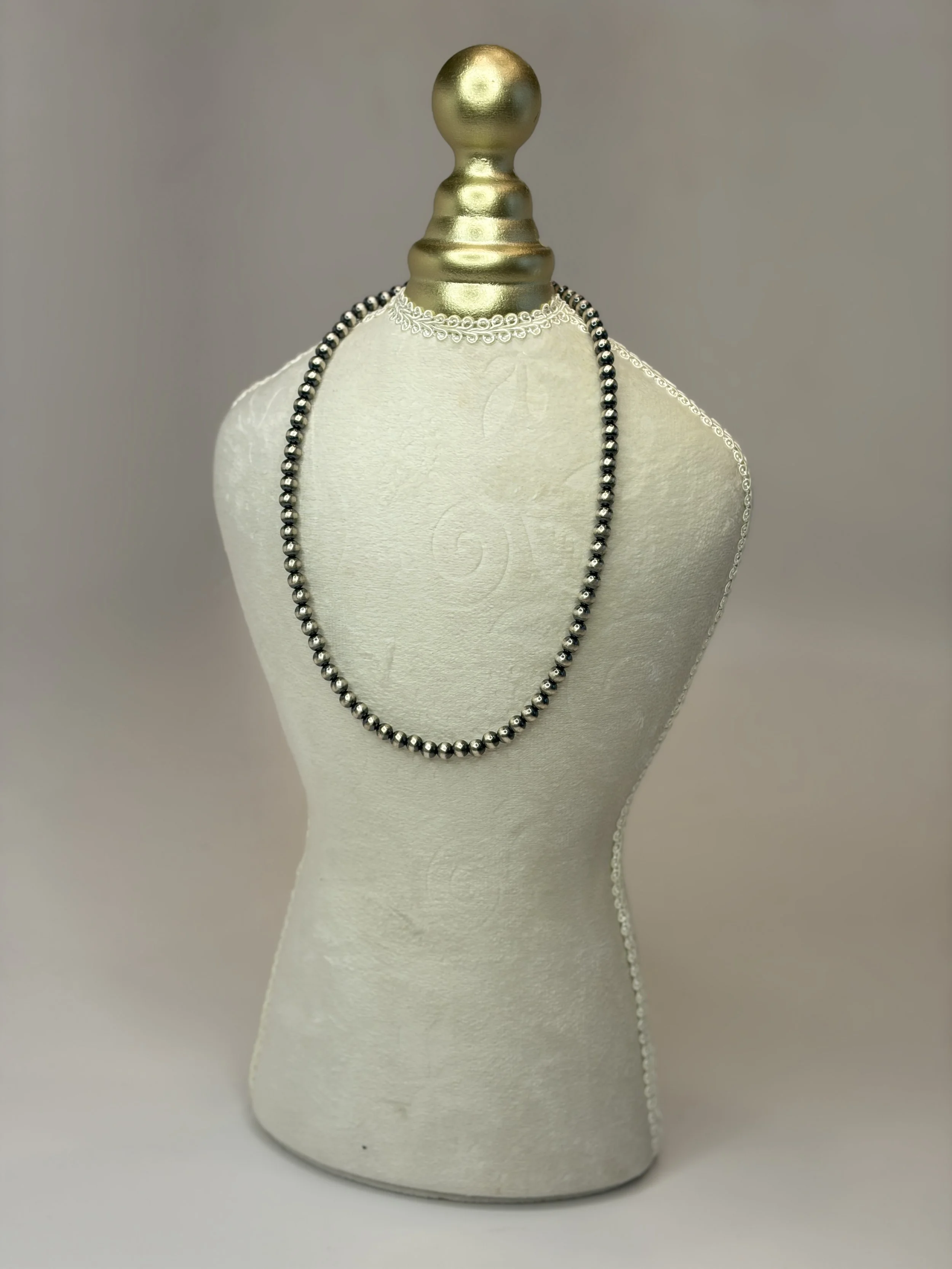 Sterling Silver 16" 5mm Bead Necklace