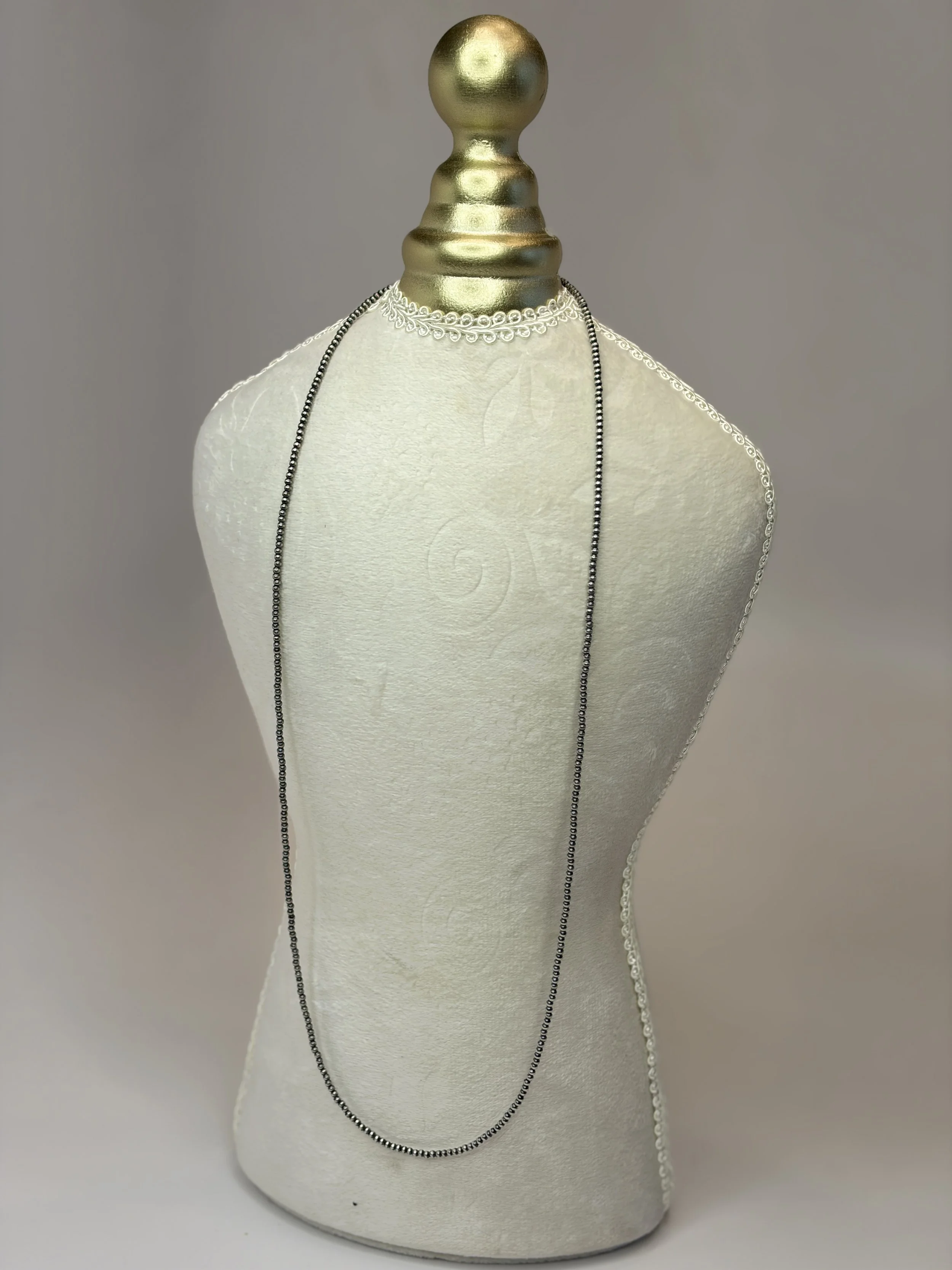 Sterling Silver 24" 2mm Bead Necklace