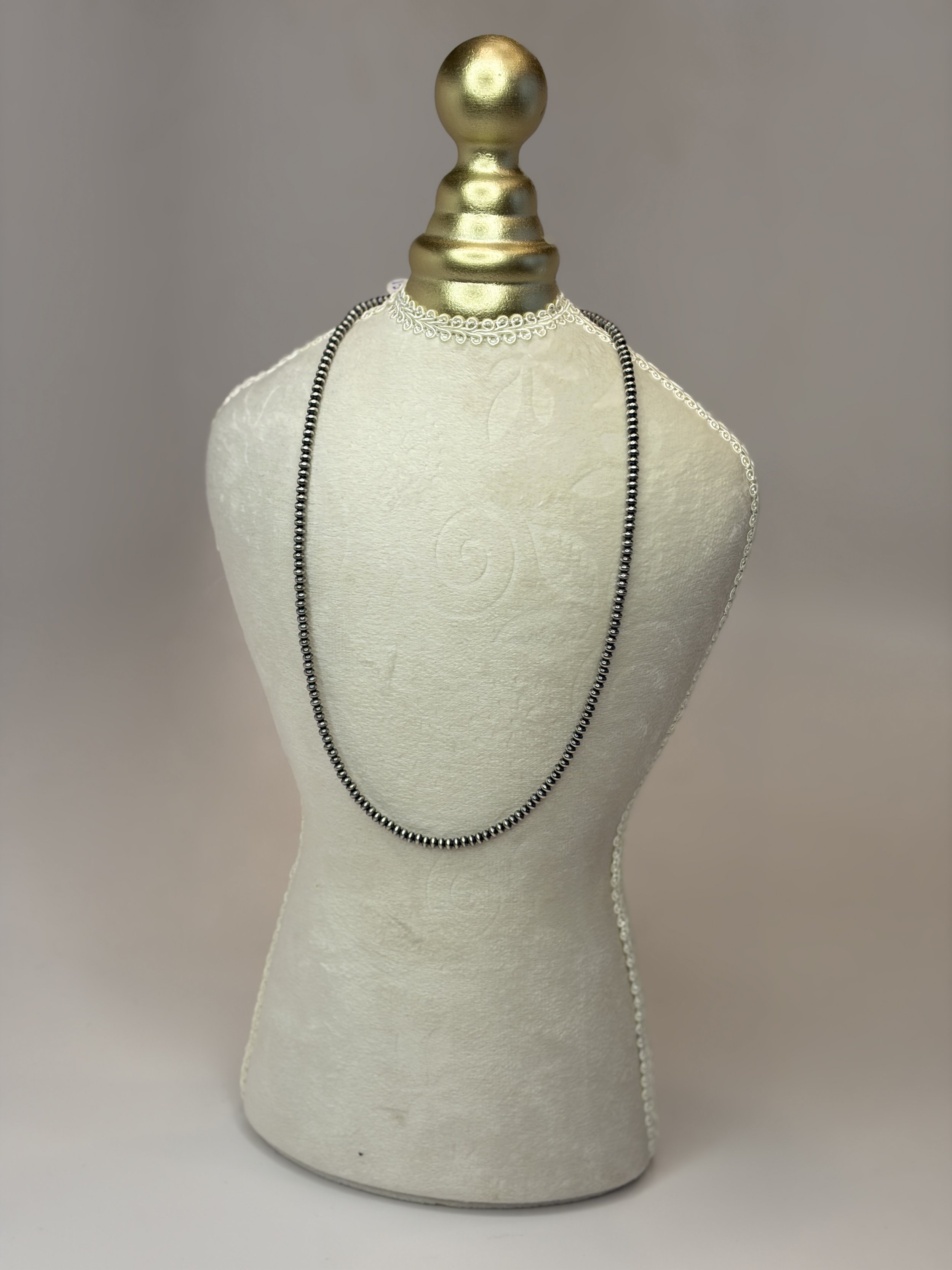 Sterling Silver 18" 3mm Bead Necklace