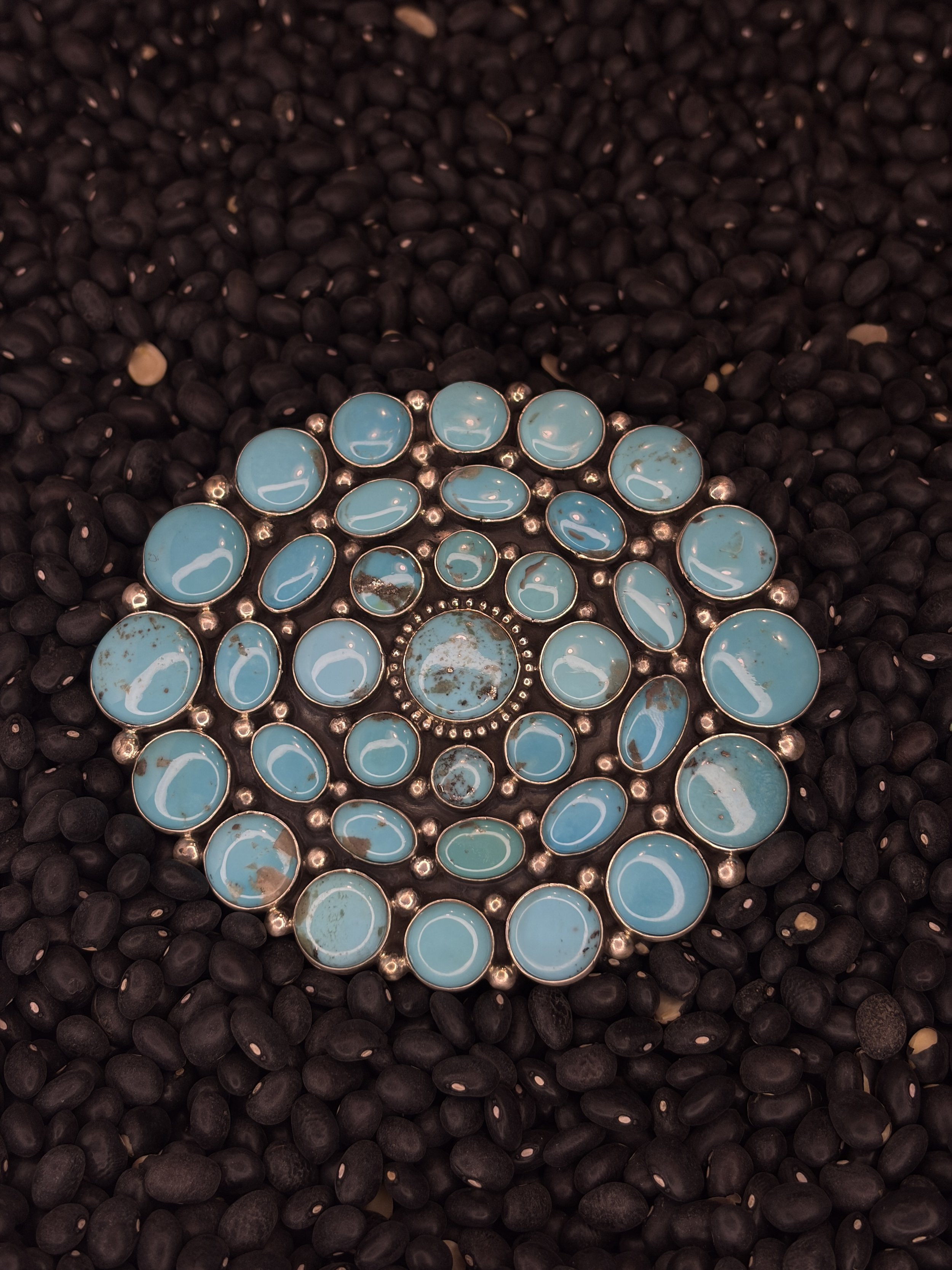 Navajo Kingman & Sterling Belt Buckle