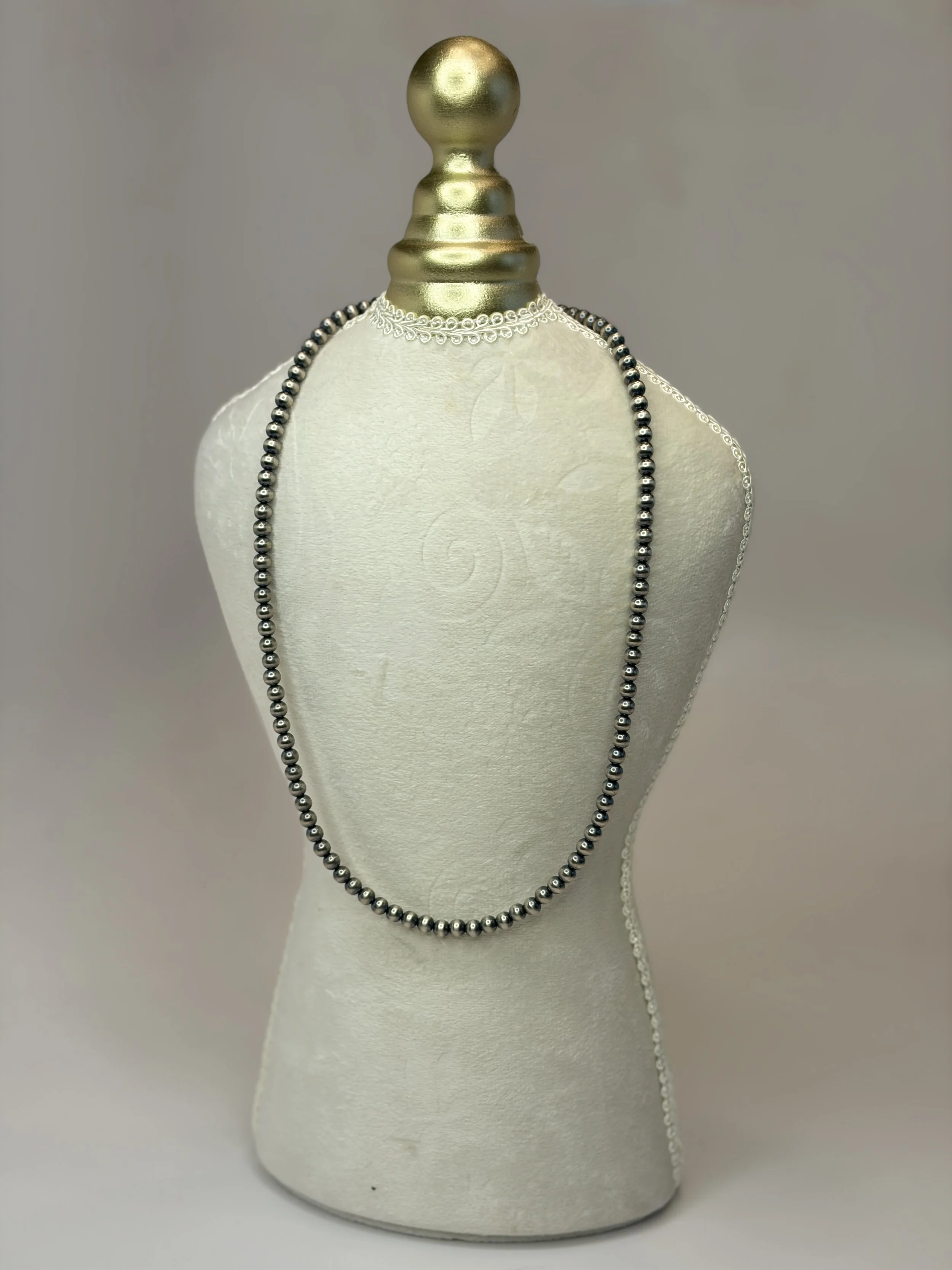 Sterling Silver 20" 5mm Bead Necklace