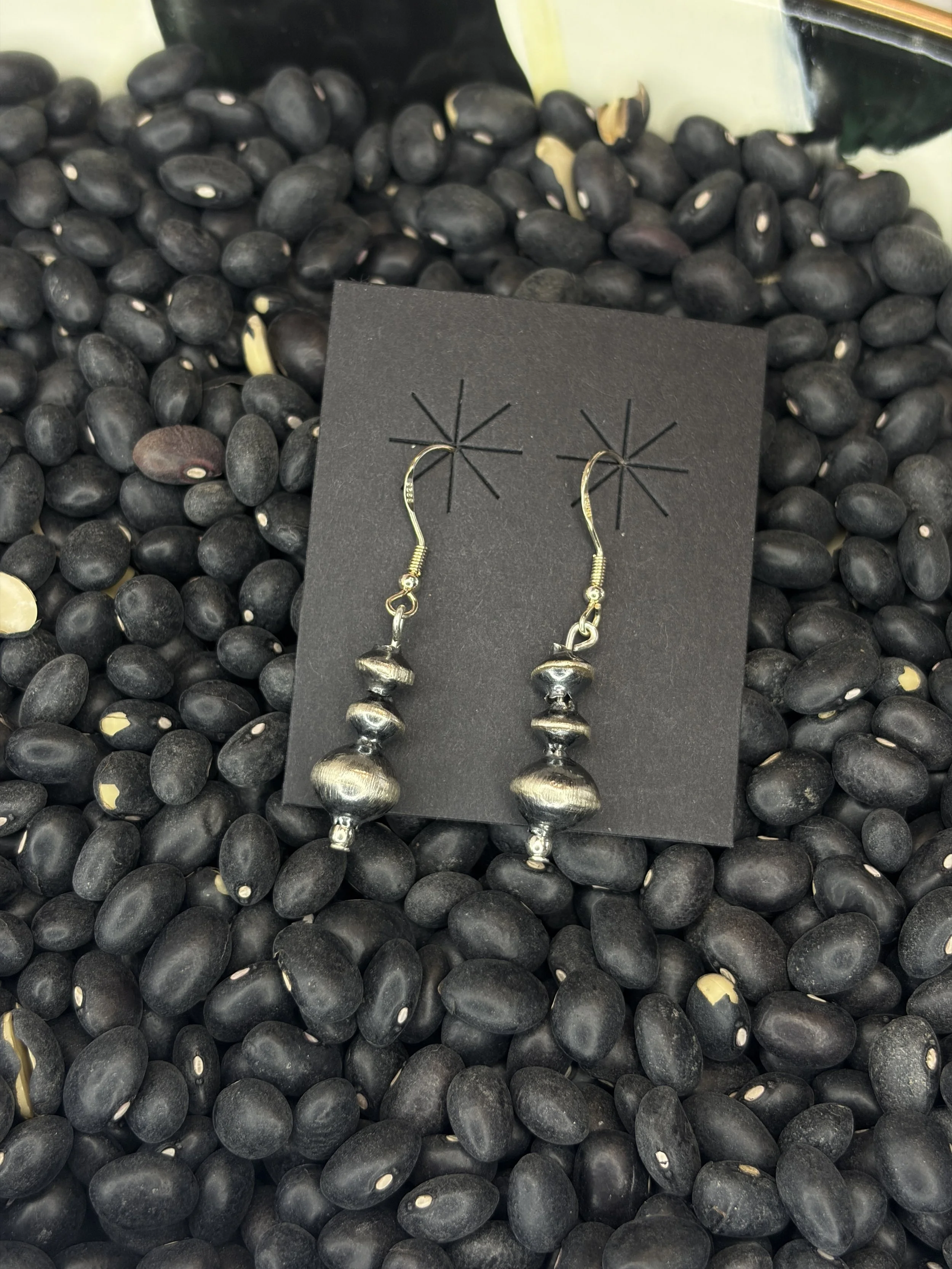 Navajo Sterling Pearl Earrings