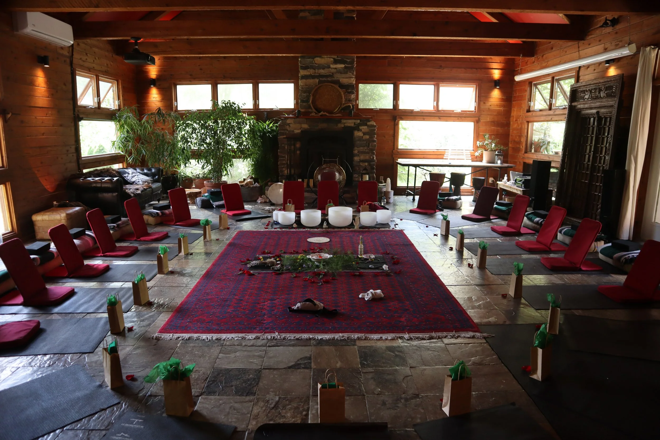 salle de retraite de yoga