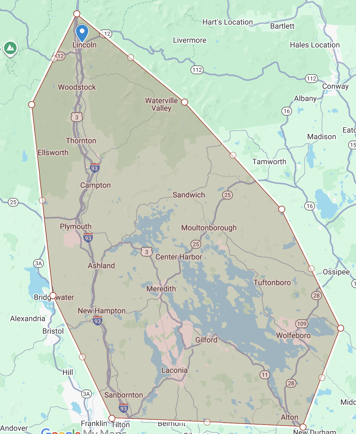 Lakes Region, Route 93