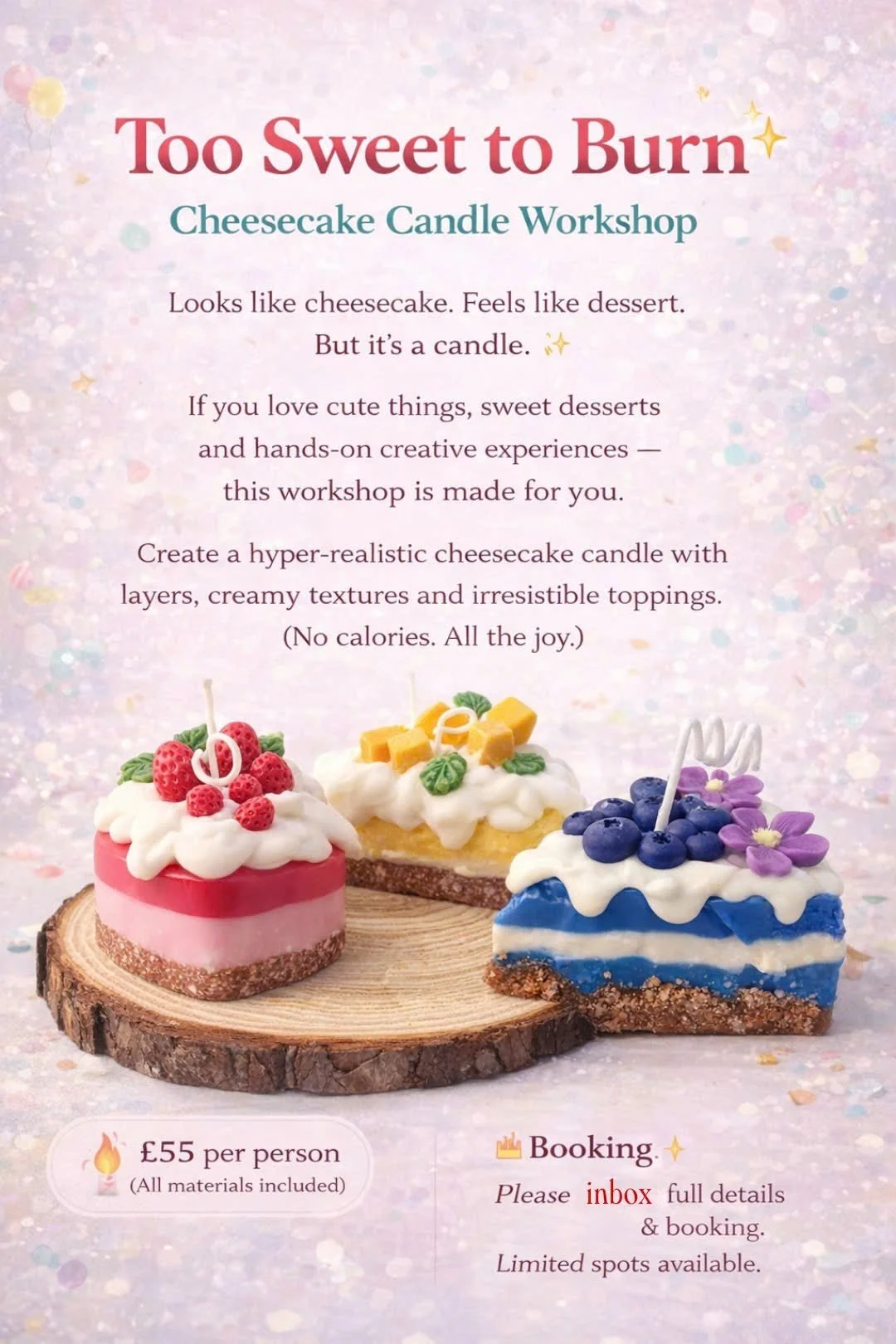 Cheesecake Candle Workshop